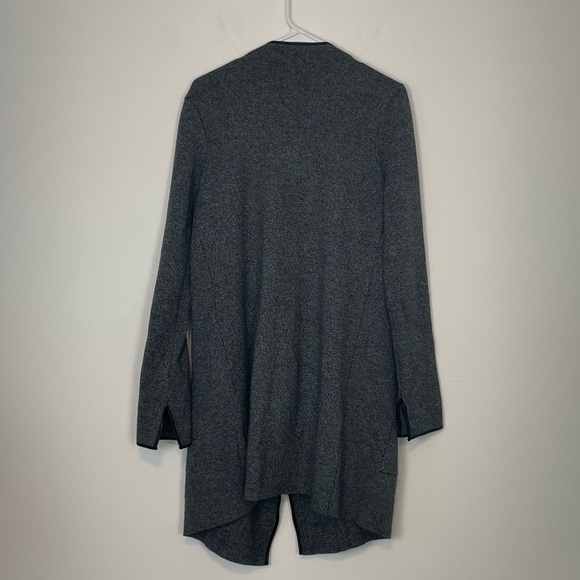ZARA Gray/Black Waterfall Front Cardigan/Jacket. Size Medium. Has Pockets. - Picture 6 of 9